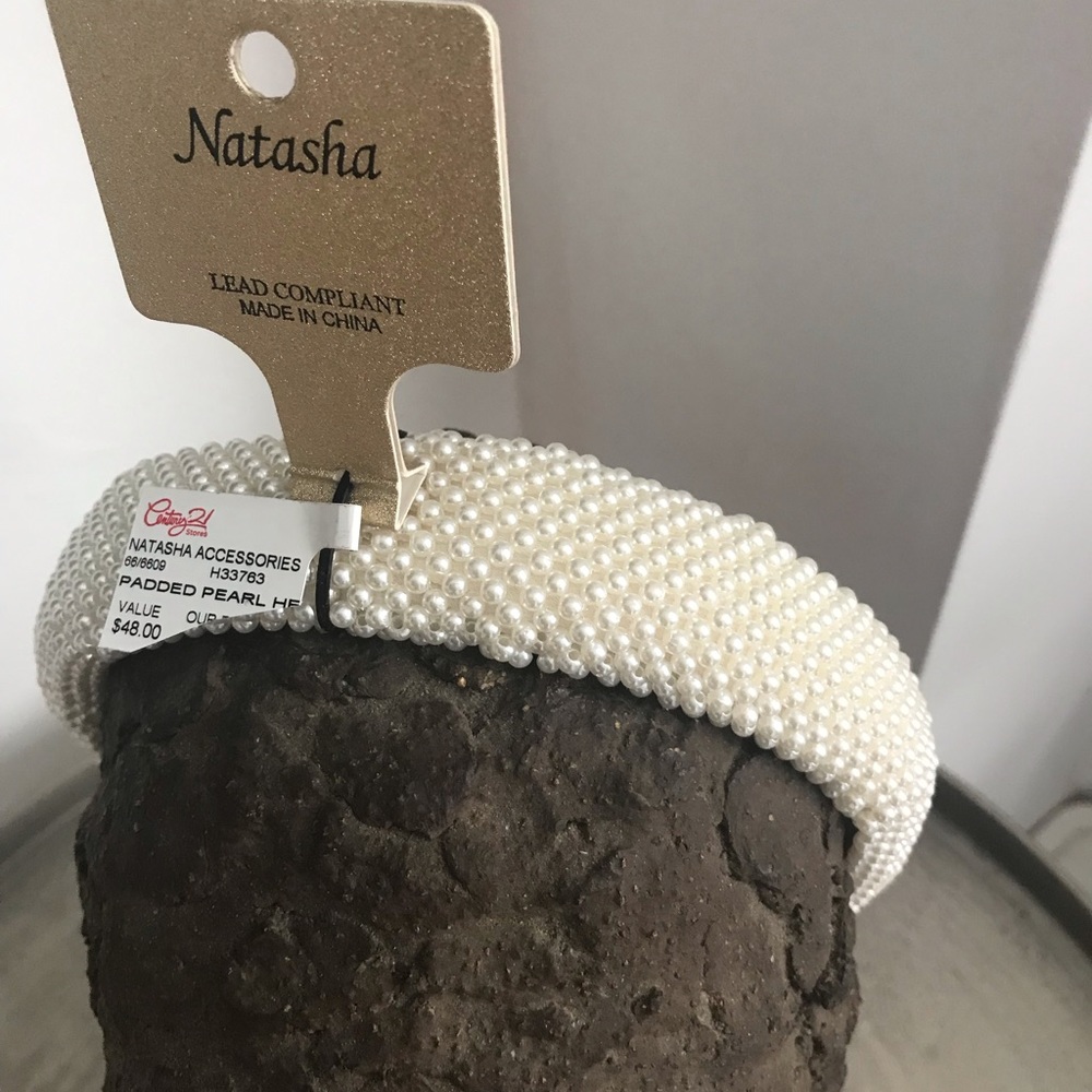 SOLD Ivory Pearl Padded Headband NWT